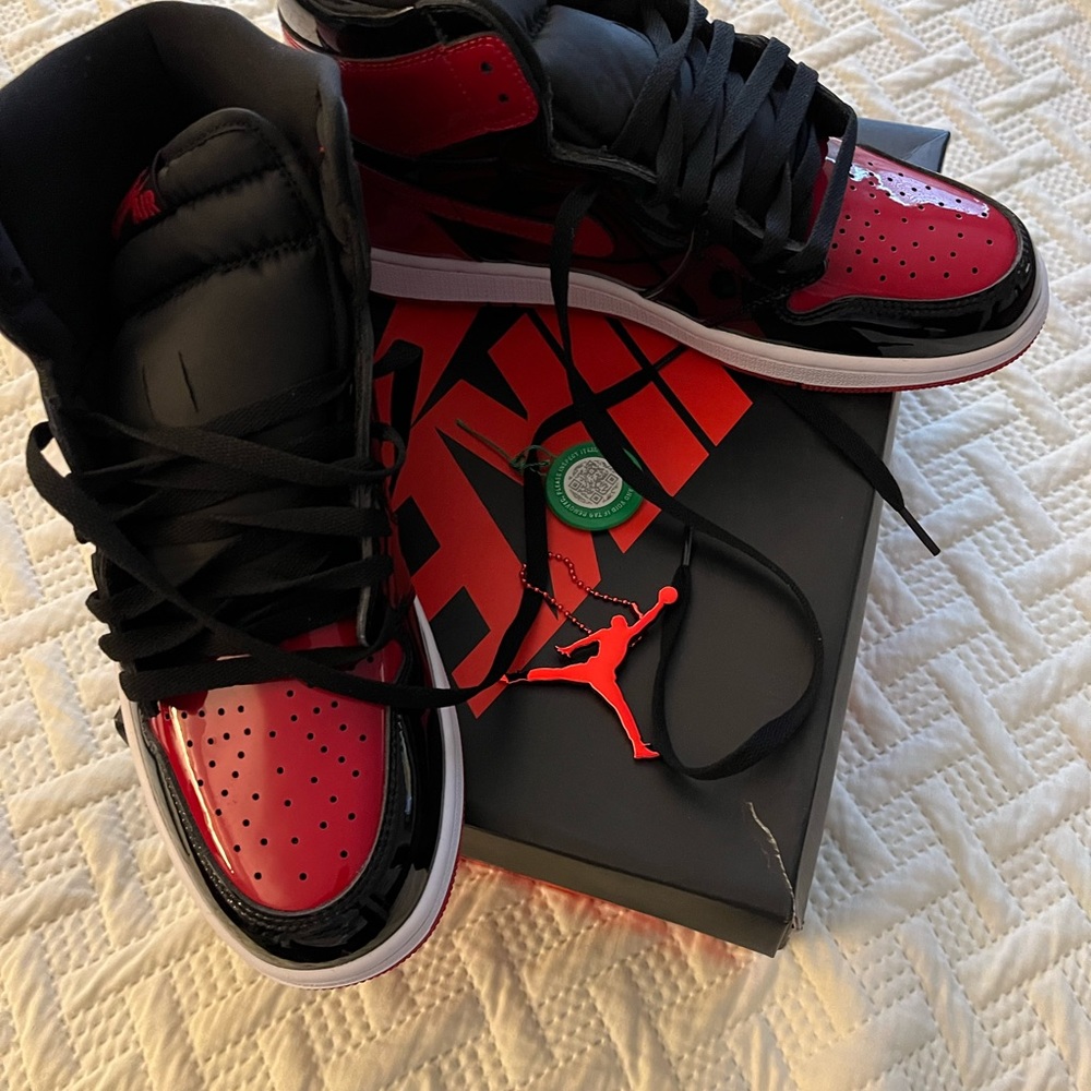 Nike Red and Black patent leather sneakers